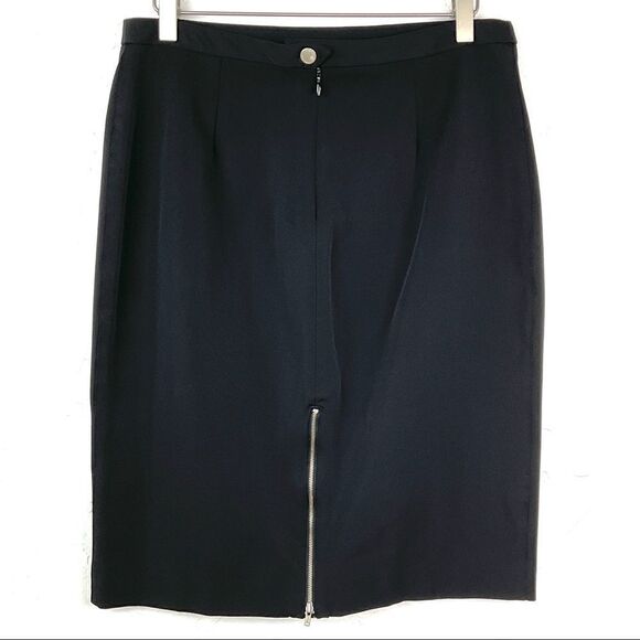 Isaac Mizrahi For Target Black Double Zip Pencil Skirt 10 - Picture 5 of 6